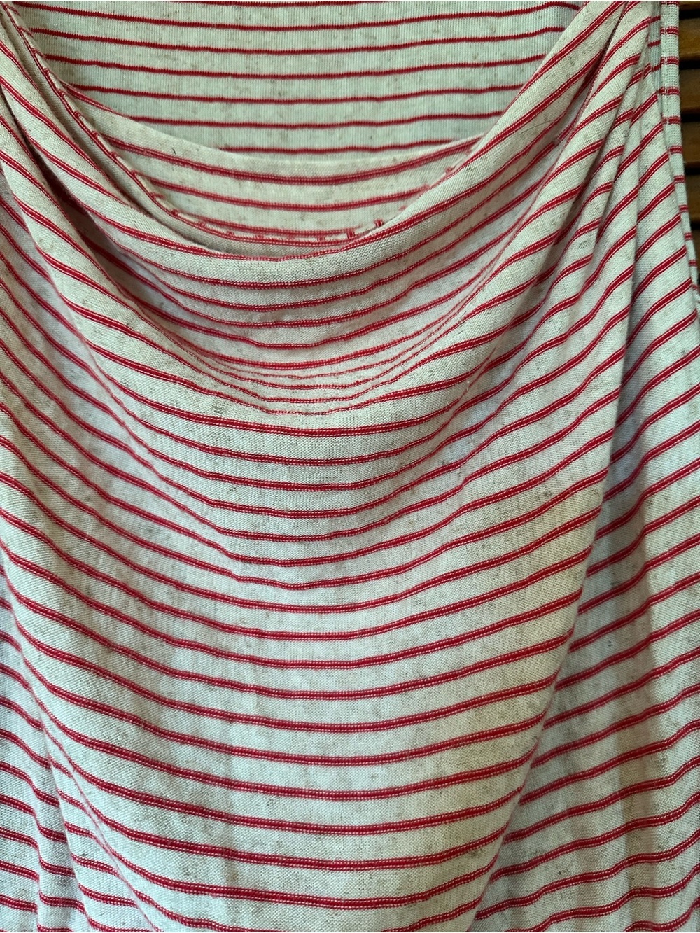 Anthropologie Weston Wear Land of Springs Cream and Red Striped Dress size large - Picture 7 of 13